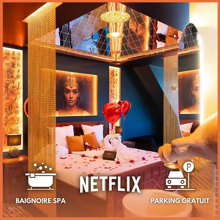 Appartement Le Secret De Cléopâtre, De Luxe Avec Jacuzzi Et Pièce Secrète Scheibenhard